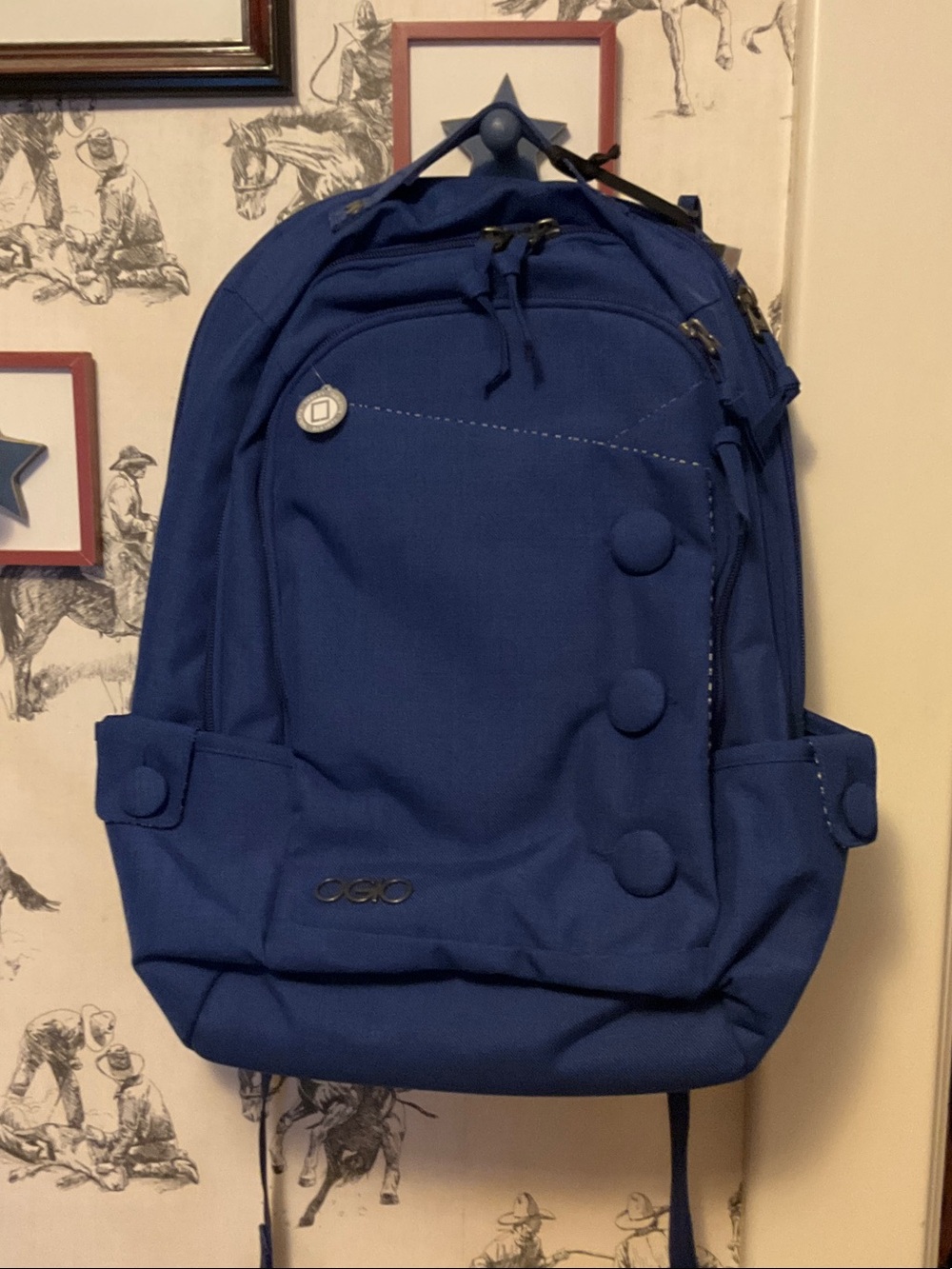 OGIO Navy Blue Women's Backpack with Front Pocket Accents